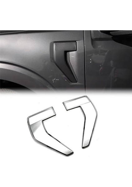 Ford F150 2020 2021 Araç Krom Yan Hava Outlet Fender Grille Havalandırmalar Trim Kapak Otomatik Dış Aksesuarlar (Yurt Dışından) fırsatları