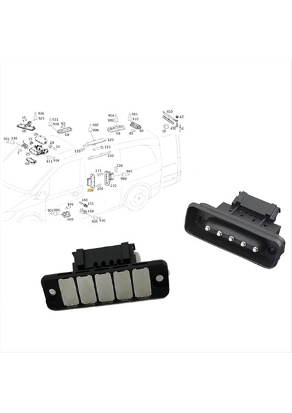Mercedes-Benz Için Sürgülü Kapı Elektrik Iletişim Anahtarı Vito W447 W448 W636 W639 W907 W910 A6398200654 A6398200311 (Yurt Dışından) indirimleri