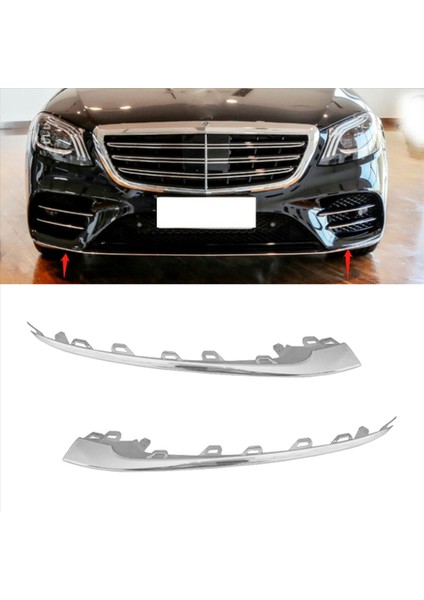 5x 2228857700 2228857800 Araba Ön Tampon Sol Yan Krom Trim Şeridi Mercedes-Benz W222 S Sınıf 2018 2019 2020 (Yurt Dışından) fırsatları
