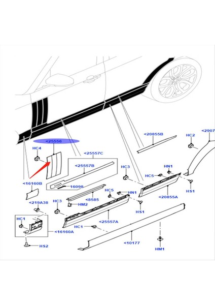 Araba Kapısı Kalıp Sol Önün Sağ Ön LR076442 LR096399 LR096396 Land Rover Ranger Rover Için LR076524 (Yurt Dışından) indirimleri