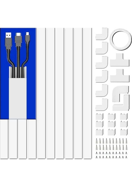 4m Elektrik Kablo Grupları Bir Kordon Için Duvarda Kablo Kapatıcısı Boyanabilir Pvc Kablo Kapağı Kablo Gezisi 10 Pcs L40CM (Yurt Dışından) fiyatları