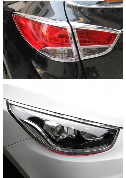 4pcs Abs Krom Arka Arka Lamba Lamba Kaputu Dekorasyon Kapağı &amp 2pcs Abs Chrome Ön Işık Kapağı Far Kapakları (Yurt Dışından) fiyatları