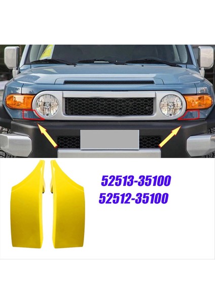 Sağ Ön Tampon Dolgu Plakası 52512-35100-F0 Toyota Fj Cruiser Için 2007-2014 Far Alt Trim Kapak 5251235100 (Yurt Dışından) modelleri