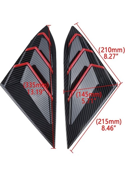 Honda Civic Için 2016-2021 Sedan Arka Yan Havalandırma Çeyrek Pencere Kanyan Pansiyonu Kapak Üçgen Pencere Trim Karbon Fiber Kırmızı (Yurt Dışından) modelleri