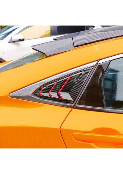 Honda Civic Için 2016-2021 Sedan Arka Yan Havalandırma Çeyrek Pencere Kanyan Pansiyonu Kapak Üçgen Pencere Trim Karbon Fiber Kırmızı (Yurt Dışından) fırsatları