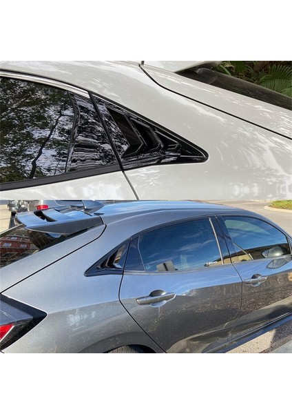 Honda Civic Type R Için Hatchback 2017-2020 Arka Yan Havalandırma Pencere Kanyan Pencere Kapağı Üçgen Pencere Trim Aksesuarları (Yurt Dışından)