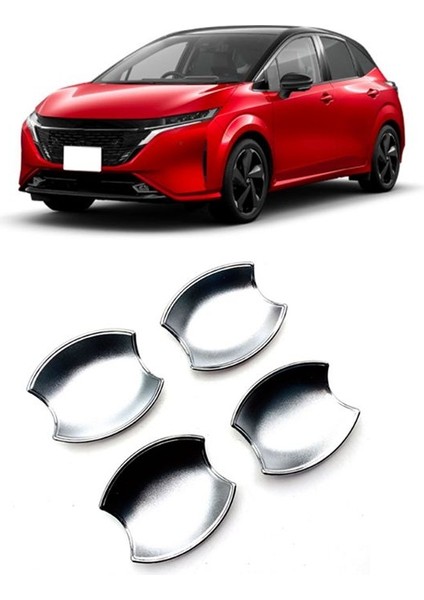 Araç Karbon Fiber Kapı Tutucu Kase Kapağı Kupa Boşluk Trim Ekleme Nissan Aura 2022 2023 (Yurt Dışından) modelleri