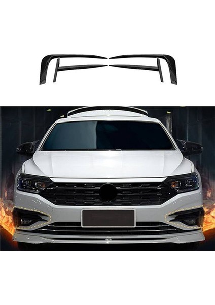 Araba Parlak Siyah Sis Far Kaş Göz Kapağı Kapak Jetta Mk7 2019-2021 Ön Tampon Yan Havalandırma Soyucu Ayırıcı (Yurt Dışından) modelleri
