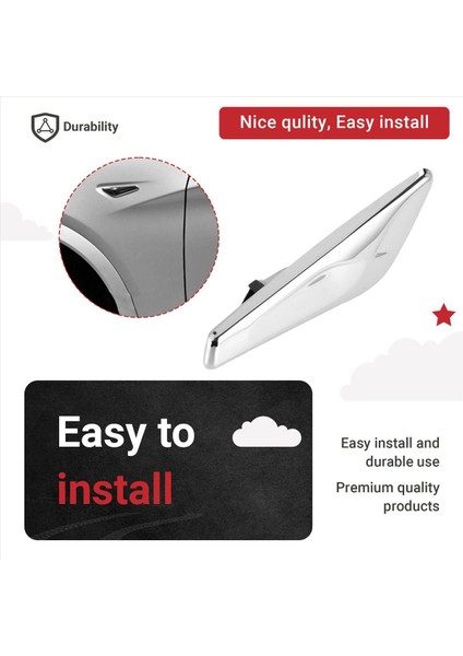 -Bmw X3 X4 F25 F26 2013-2017 Ön Sağ Sağ Krom Çamurluk Trim Son Işaretleyici Sinyal Işık Lambası Kapak Trim (Yurt Dışından) fırsatları