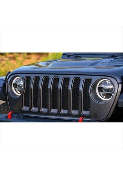 Wrangler 2018 Yeni Model Jeep Dış Değişiklik Için Siyah Ön Grille Çerçeve Far Yüzüğü Mesh Halkası (Yurt Dışından) fırsatları
