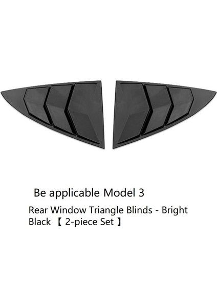 Tesla Model 3 Için Louvre Arka Üçgen Dikkat Dış Modifikasyon Parçaları Parlak Siyah A (Yurt Dışından) fiyatları