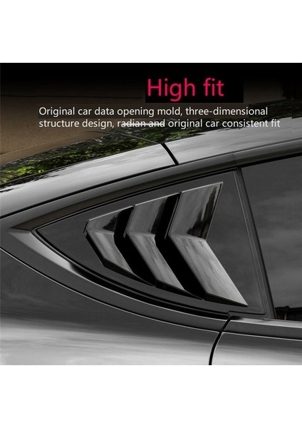 Tesla Model 3 Için Louvre Arka Üçgen Dikkat Dış Modifikasyon Parçaları Parlak Siyah A (Yurt Dışından) modelleri