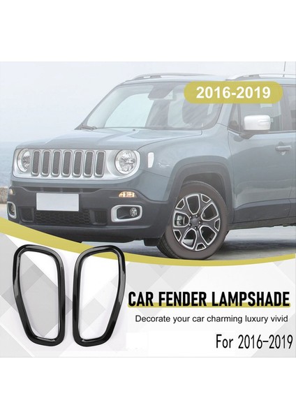 2xside Lamba Kapağı Araba Dış Yan Lambalar Koruyucu Panel Jeep Renegade 2016-2019 Için Kapak Aksesuarları (Yurt Dışından)