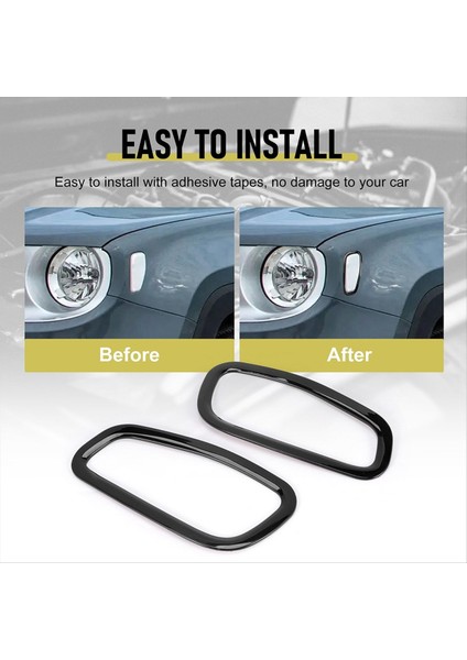 2xside Lamba Kapağı Araba Dış Yan Lambalar Koruyucu Panel Jeep Renegade 2016-2019 Için Kapak Aksesuarları (Yurt Dışından) indirimleri