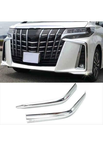 Toyota Alphard Sport 2019-2020 Elektraplatma Araç Ön Tampon Köşe Koruma Şeridi Dekoratif Parçalar (Yurt Dışından) indirimleri