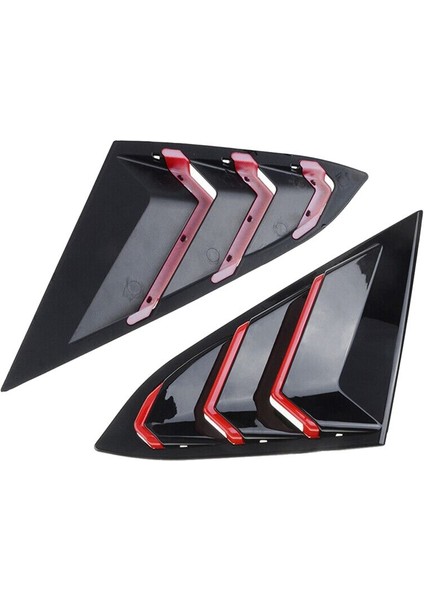 Honda Civic Için 2016-2021 Sedan Arka Yan Havalandırma Çeyrek Pencere Kansana Kapak Üçgen Pencere Trim Parlak Siyah Kırmızı (Yurt Dışından) indirimleri