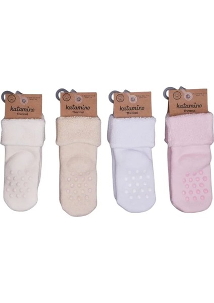 Katamino Beru Katlamalı Abs'li Kız Bebek Havlu Soket Çorap K42260 Asorti