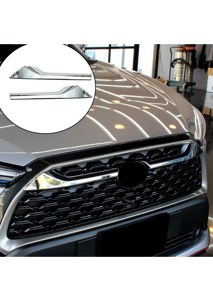 Toyota Corolla Cross 2020 2021 Için Krom Üst Ön Merkez Izgara Grill Kalıp Şeritleri Kapak Trim Araba Stilini (Yurt Dışından) indirimleri