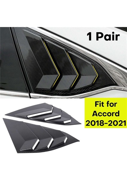 2018-2022 Için Honda Accord Jdm Karbon Fiber Renkli Arka Yan Havalandırma Çeyrek Pencere Kanyan Pancu Kapağı (Yurt Dışından) fırsatları