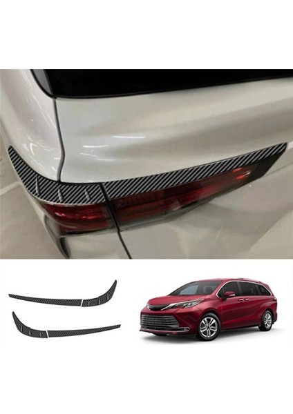 Toyota Sienna Için 2021 2022 Araç Karbon Fiber Harici Arka Kuyruk Işık Lamba Kapağı Garnitür Strip Kaş Kapağı Döşeme (Yurt Dışından) fiyatları