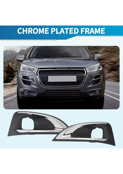 1paır Ön Tampon Sis Lambası Kapağı Trim YL004126XT YL004127XT Peugeot 4008 P84 Sis Fog Light Chrome Grille Çerçevesi Için 240809 (Yurt Dışından) fırsatları