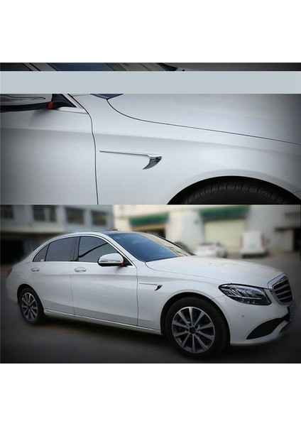 1paır Araç Styre Yan Çift Hava Hava Hava Çisçe Trım Benz C E Glc Sınıfı W205 W213 E63S Amg Çamurluk Bıçağı Sticker A (Yurt Dışından) modelleri