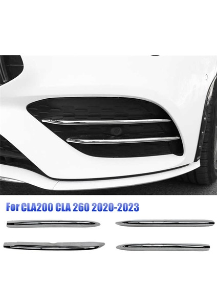 4pcs Ön Tampon Ön Sis Izgara Trim Şeritleri Mercedes Benz CLA200 Cla 260 2020-2023 Araba Stil Dekorasyon Sticker (Yurt Dışından) fiyatları
