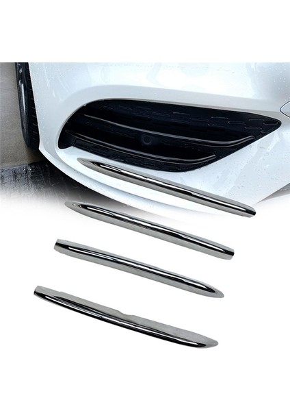 4pcs Ön Tampon Ön Sis Izgara Trim Şeritleri Mercedes Benz CLA200 Cla 260 2020-2023 Araba Stil Dekorasyon Sticker (Yurt Dışından) modelleri