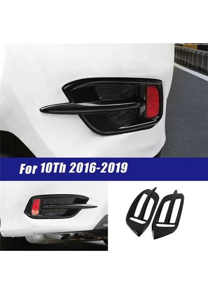 1paır Araç Arka Tampon Sisli Işık Lambası Kapak Honda Civic Için Trim 10TH 2016-2019 Abs Karbon Fiber Sis Lamba Çerçevesi (Yurt Dışından) fiyatları