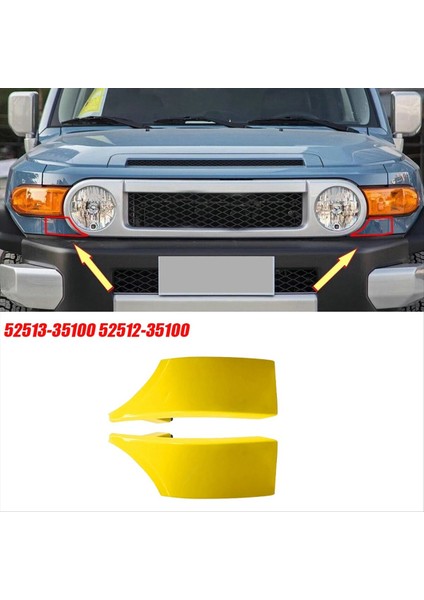 1paır Araç Ön Alt Tampon Dolgu Kapağı 52512-35100-F0 52513-35100 Toyota Fj Cruiser 2007-2014 Fender Köşe Trims (Yurt Dışından) fırsatları