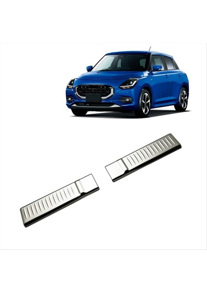Suzuki Swift Zc/zd 2024 Gaga Kapısı Eşyası Kapak Arka Tampon Plakası Paslanmaz Çelik Dış Aksesuarlar Gümüş (Yurt Dışından) modelleri