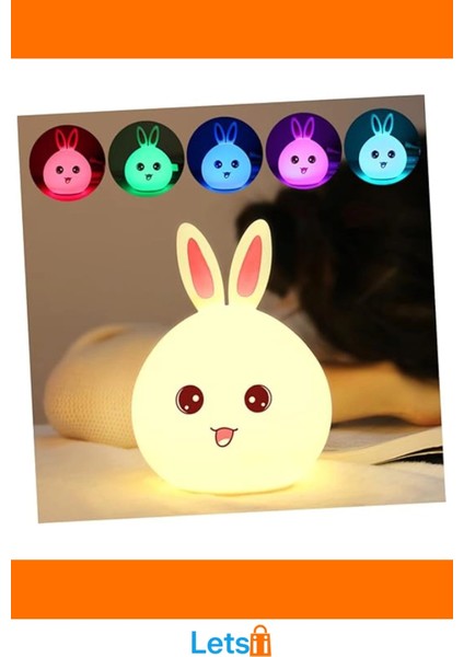 Şarj Edilebilir Sevimli Tavşan Tasarımlı Gece Lambası modelleri