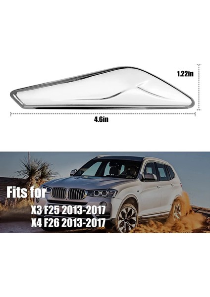 -Bmw X3 X4 F25 F26 2013-2017 Ön Sol Yan Krom Çamurluk Trim Son Işaretleyici Sinyal Işık Lambası Kapak Trim (Yurt Dışından) fiyatları