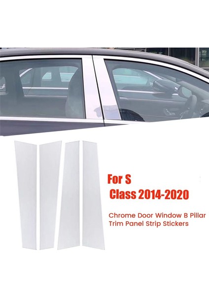 4pcs Krom Kapı Penceresi B Mercedes Benz S Sınıf 2014-2020 Dış Pencere Merkezi Post Trim Panel Için Pillar Parlak Şerit (Yurt Dışından) fiyatları