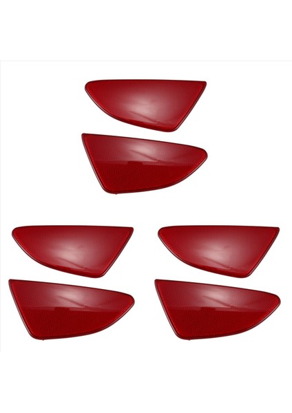 6x Araba Stil Abs Plastik Arka Tail Sis Lambası Reflektör Panel Mazda 2 Demio 2015-2018 (Yurt Dışından)