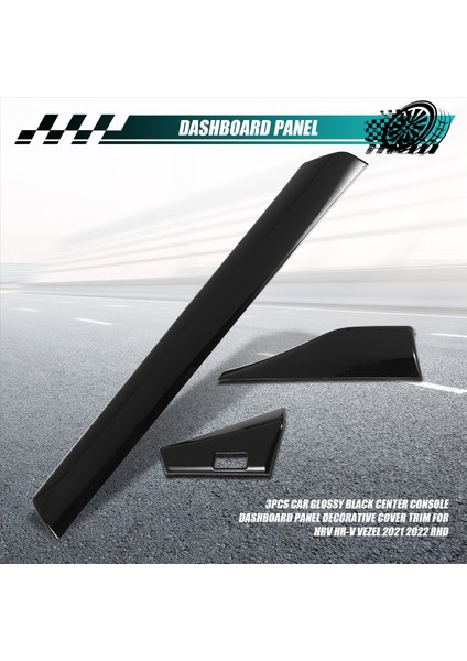 3pcs Araba Parlak Siyah Merkez Konsolu Gösterge Paneli Honda Hrv Hr-V Vezel 2021 2022 Rhd Için Dekoratif Kapak Döşeme (Yurt Dışından) fırsatları