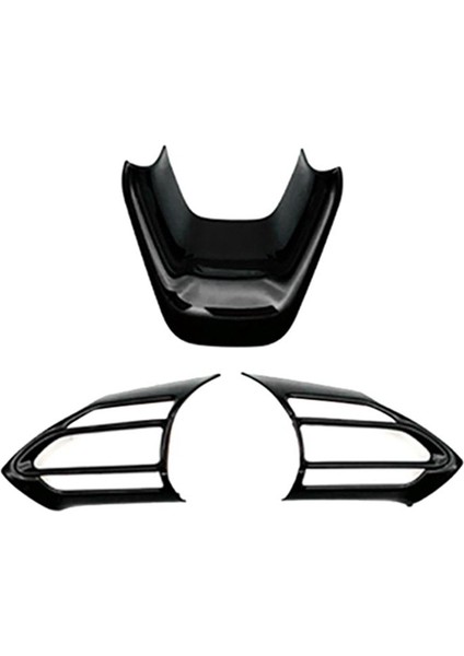 Toyota Aqua/prius C 2020 2021 Araba Parlak Siyah Araba Iç Direksiyon Simidi Kapağı Trim Kalıpları Araç Stil (Yurt Dışından) modelleri