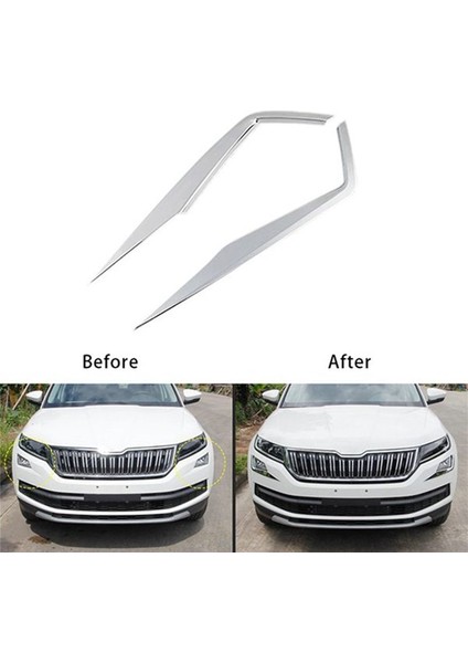Ön Sis Fıçıları Lambalar Göz Kapağı Kaş Şeridi Kalıplama Kapağı Kaplama Skoda Kodiaq 2017-2020 (Yurt Dışından) fiyatları