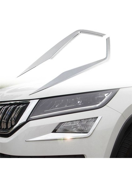Ön Sis Fıçıları Lambalar Göz Kapağı Kaş Şeridi Kalıplama Kapağı Kaplama Skoda Kodiaq 2017-2020 (Yurt Dışından) modelleri