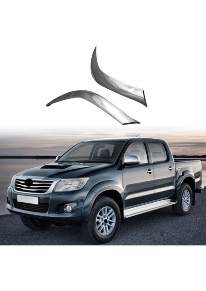 Toyota Hilux Vigo Için 2012 Abs Krom Krom Ön Far Lambası Kapağı Garnitür Strip Kaş Kapak Döşeme (Yurt Dışından) fiyatları