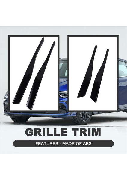 Araba Parlak Siyah Ön Tampon Spoiler Alt Izgara Sisli Kaş Kapakları Trim For-Vw Golf Mk8 2021 2022 (Yurt Dışından) fırsatları