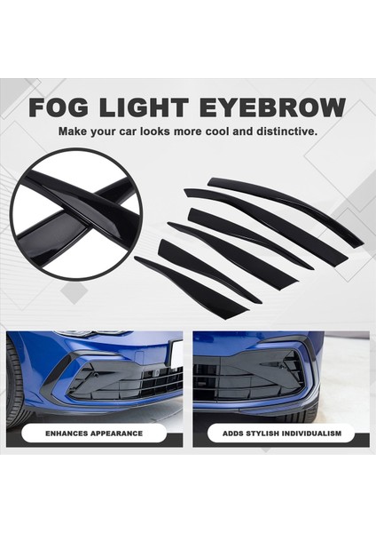 Araba Parlak Siyah Ön Tampon Spoiler Alt Izgara Sisli Kaş Kapakları Trim For-Vw Golf Mk8 2021 2022 (Yurt Dışından) indirimleri