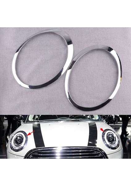 Mini Cooper Için 2x 2007-2015 R55 R56 R57 R58 R59 Abs Krom Gümüş Far Trim Halkası 51137149905 (Yurt Dışından) fiyatları