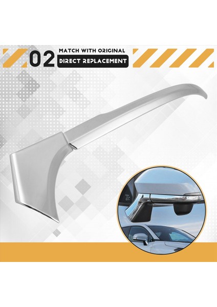 4pcs Abs Chrome Yan Dikiz Aynası Şeridi Kapağı Kapak Trims Etiketi Toyota Corolla Cross 2021 2022 Rhd (Yurt Dışından) modelleri