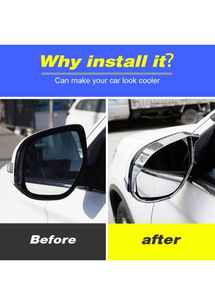 Dikiş Aynası Vizör Kapağı Gölge Yağmur Parçaları Dış Koruma Araç Aksesuarları Için Mitsubishi Outlander 3 2013-2021 (Yurt Dışından) modelleri