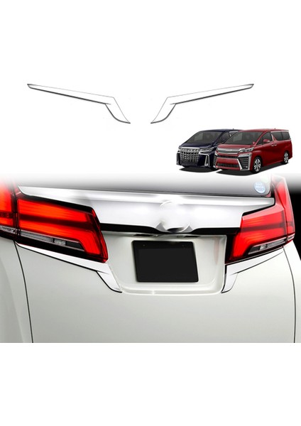 Toyota Alphard Vellfire Için 2015-2020 Abs Krom Krom Arka Kuyruk Işık Lamba Kapağı Garnitür Strip Kaş Kapağı Döşeme (Yurt Dışından) modelleri