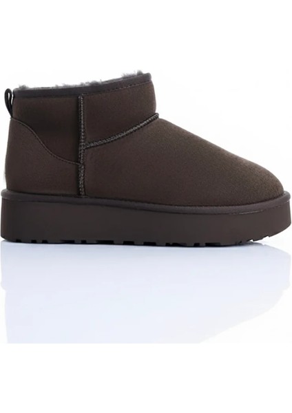 Monti Platform Kahve Süet Içi Tüylü Kadın Bot fiyatları