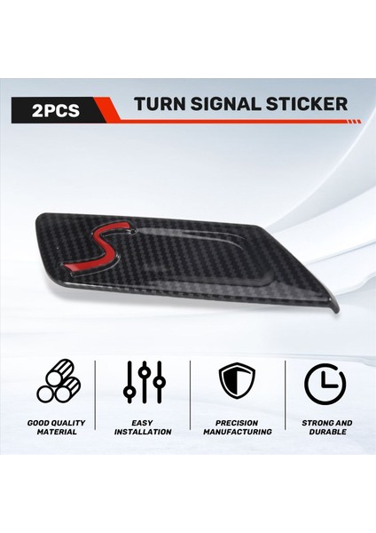 2pcs Araba Karbon Fiber Yan Dönüş Sinyali Kapağı Trim Çamurluk Çıkartma Dekorasyonu Mini Cooper Clubman 2022 (Yurt Dışından) fırsatları