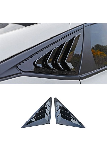 Honda Civic 2022 2023 Hatchback Arka Taraf Havalandırma Çeyrek Pencere Panjur Panjur Kapağı Parlak Siyah (Yurt Dışından) fiyatları