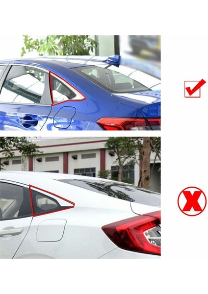 Honda Civic 2022 2023 Hatchback Arka Taraf Havalandırma Çeyrek Pencere Panjur Panjur Kapağı Parlak Siyah (Yurt Dışından) fırsatları